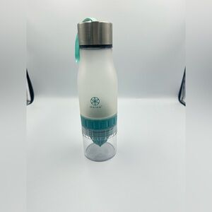 GAIAM Frosted White and Aqua Infuser Bottle